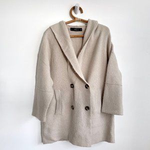 Zara Knit Cream Coat Cardigan Small